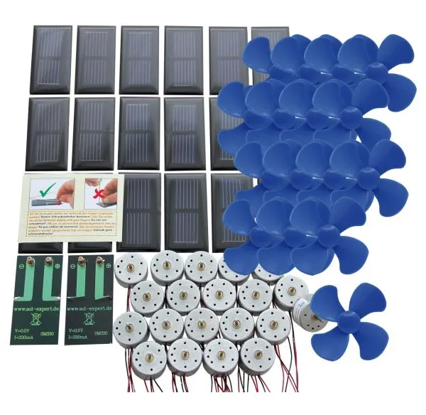 Klassensatz Solarantrieb basic I - Schraubanschluss, mit Luftschraube