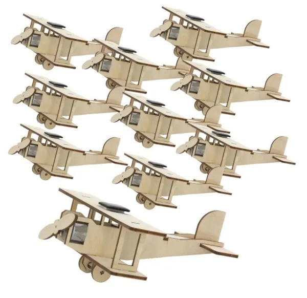 Solar-Doppeldecker-Bausatz „Flying Star“, 10er Set