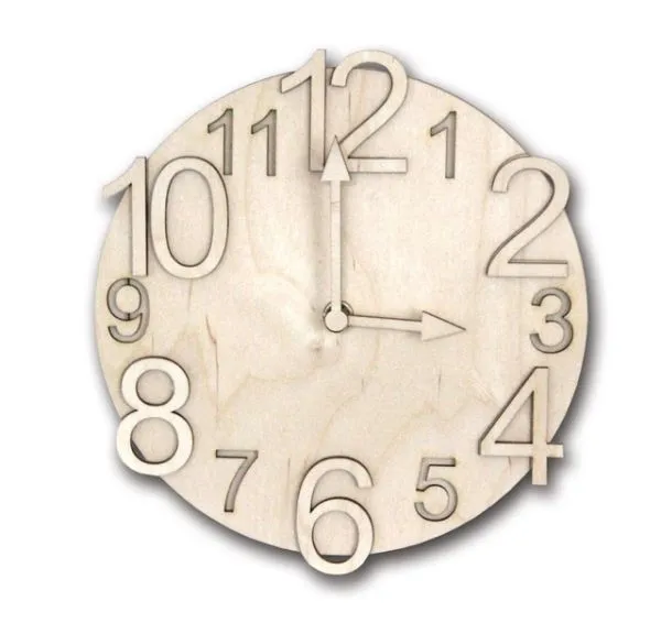 Holzbausatz Wanduhr mit Uhrwerk