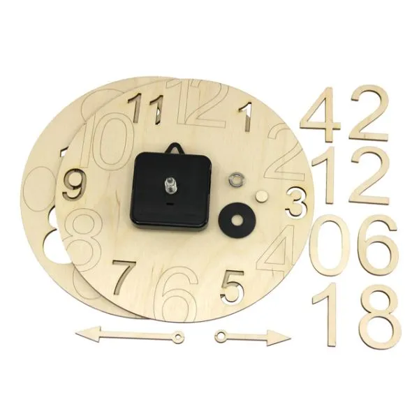 Holzbausatz Wanduhr mit Uhrwerk