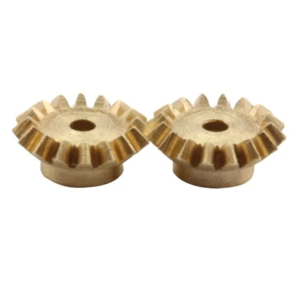 Kegelzahnrad-Satz, 2 Stück, Modul 0.2, 20 Zähne, Bohrung 1,8-2 mm