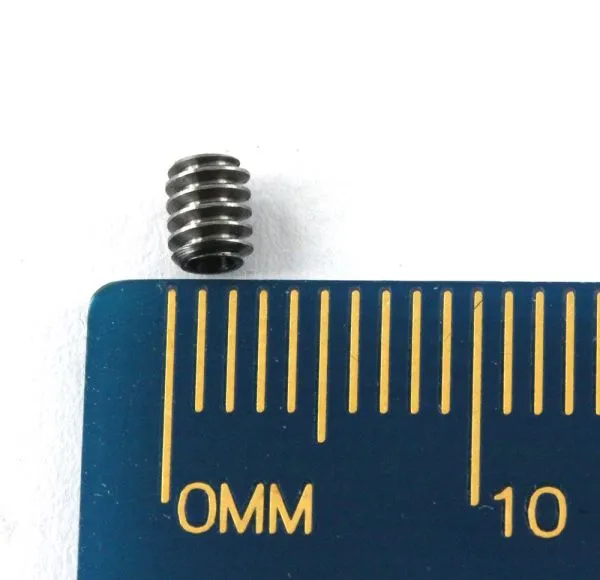 Schnecke aus Stahl, Modul M0,2, Innenbohrung 1 mm