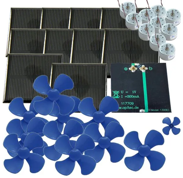 Klassensatz Solarantrieb „Speedy“, Bau von Solar-Ventilatoren u.a.