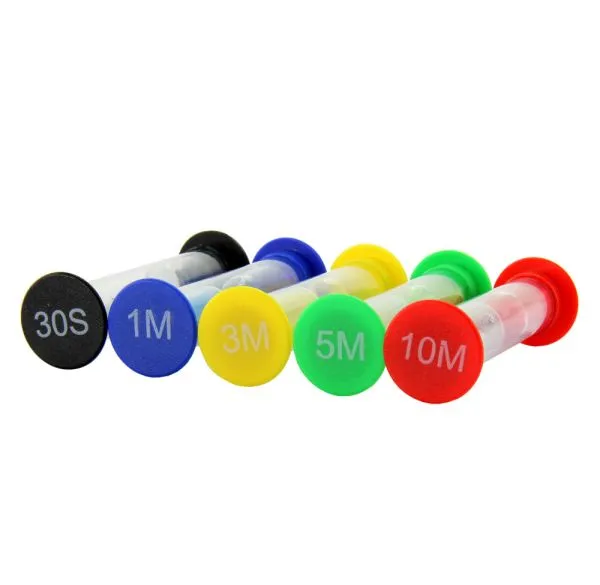 Sand timers set of 5, 90 x 25 mm