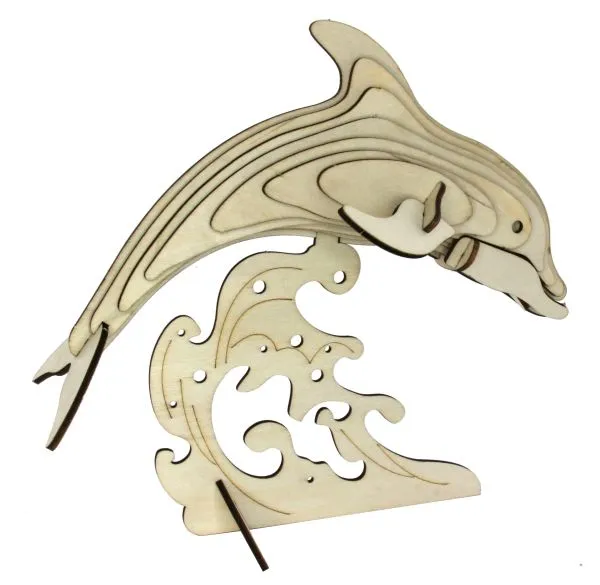 3D Holz Puzzle Delphin