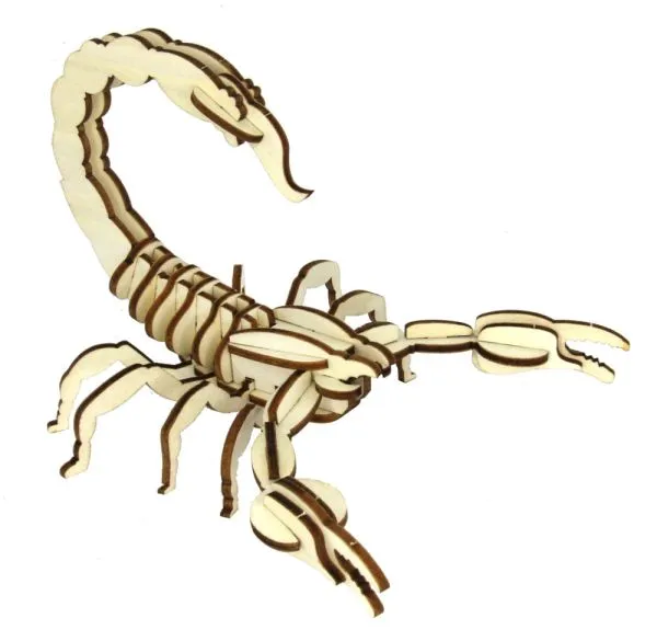 3D Holz Puzzle Skorpion