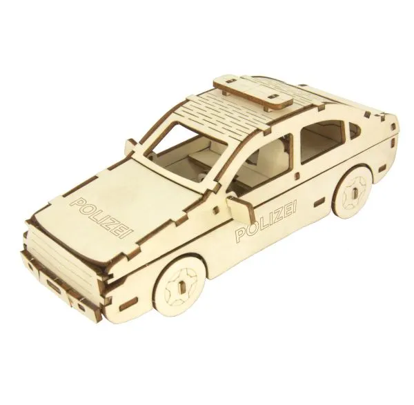 3D-Holzpuzzle Polizeilimousine Stufenheck
