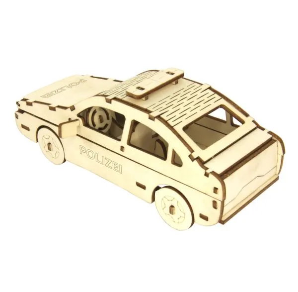 3D-Holzpuzzle Polizeilimousine Stufenheck