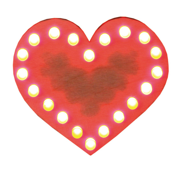 Solder kit heart, with flashing function and permanent light