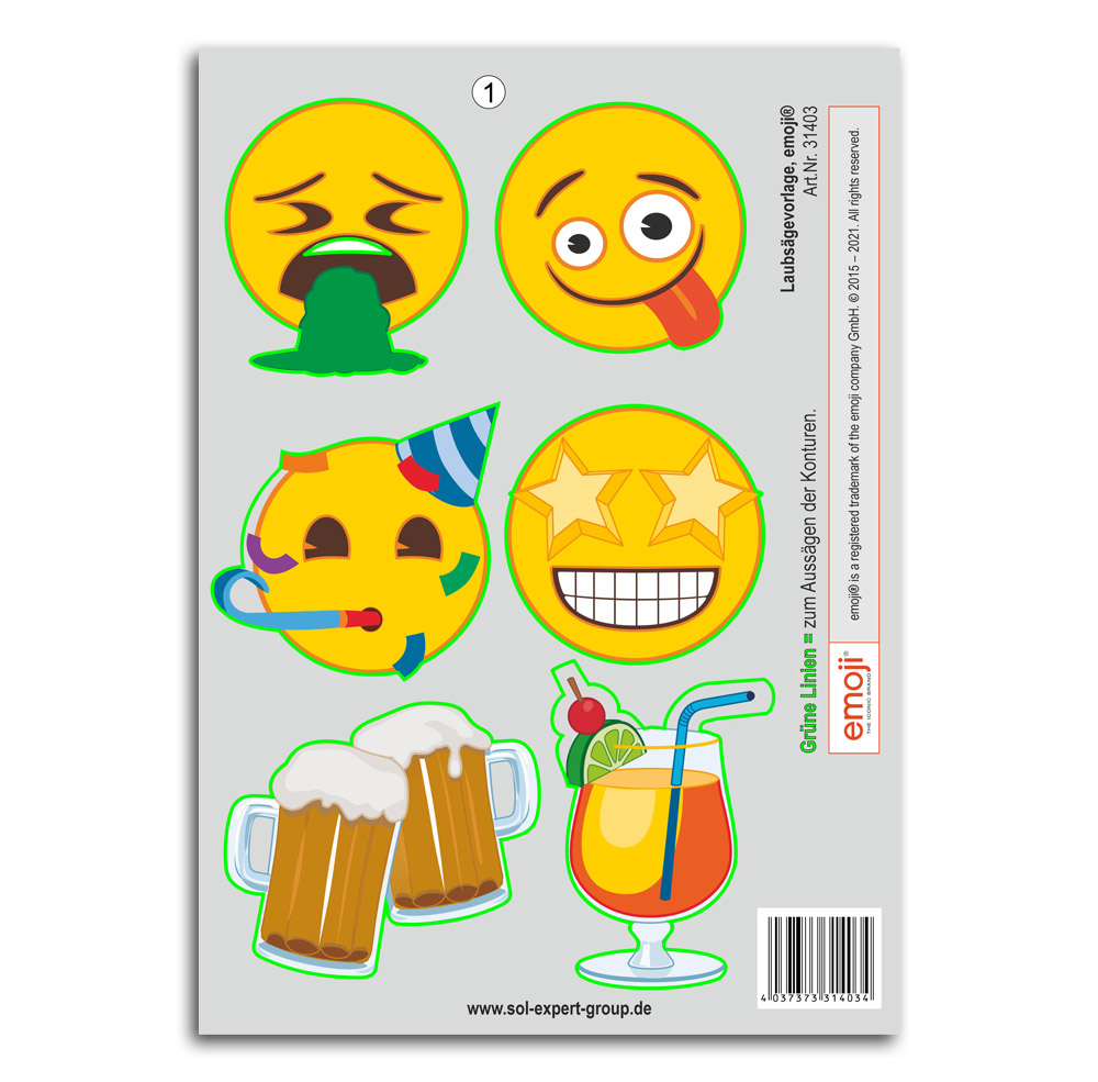 Laubsägevorlage emoji®, Party