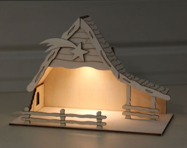 Crèche de Noël Bethléem, avec éclairage solaire