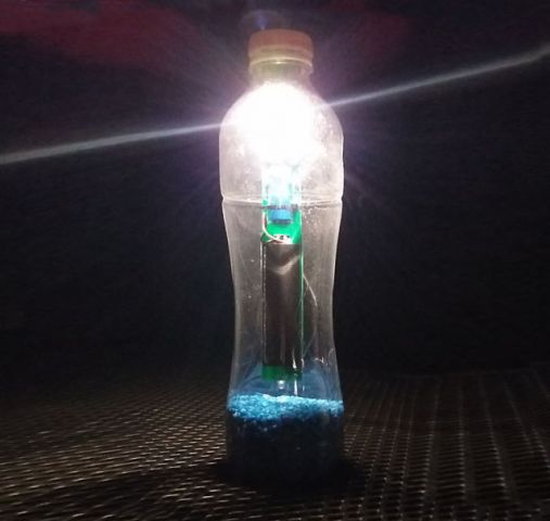 Soldering kit solar powered PET bottle lamp DoubleLight