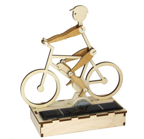 Cycliste solaire / e-biker, kit en bois pour le bricolage