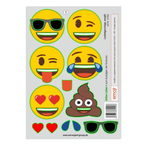 Fretwork sjabloon emoji®, Smileys