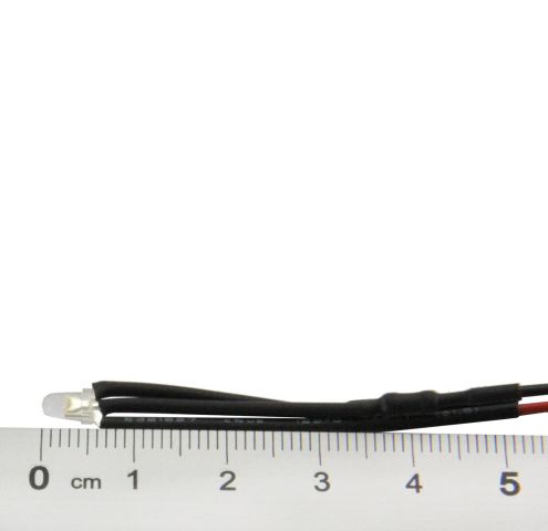 Bi-Color-LED, 3 mm für Züge, warmweiß/rot, mit Kabel