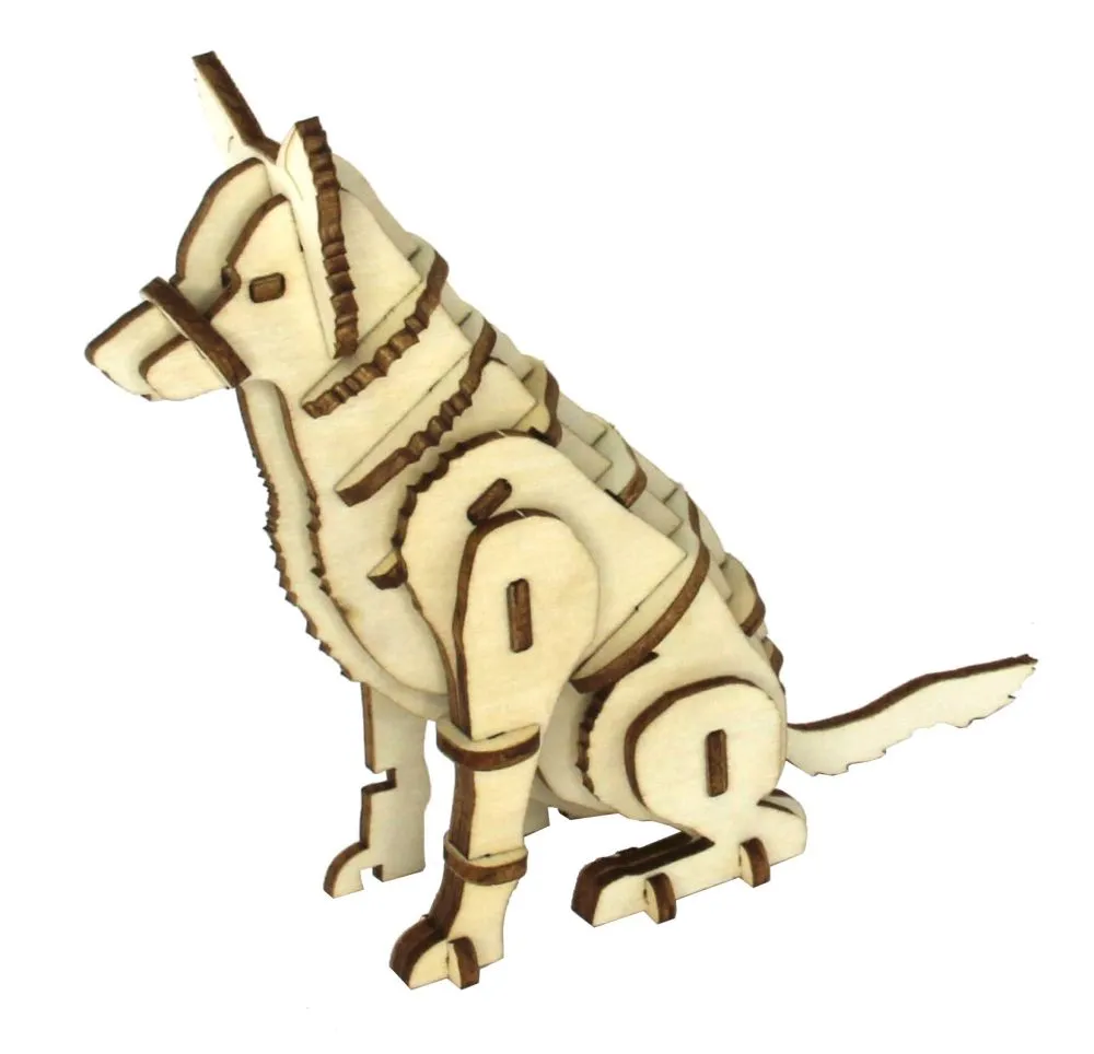 3D Holz Bausatz Schäferhund