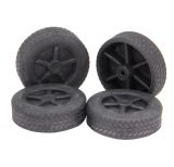 Rubber tire set of 4