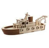 Boot van de sleepboot Speedy, houten constructie set