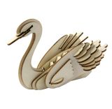 3D wooden puzzle swan