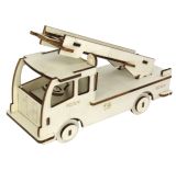 3D Holz Puzzle Feuerwehrauto