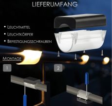 Solarleuchte für Handläufe, Relings und Geländer, warmweiß
